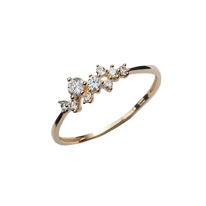 Classic Irregular Plum Star Ring - 14K Gold Plated for Women