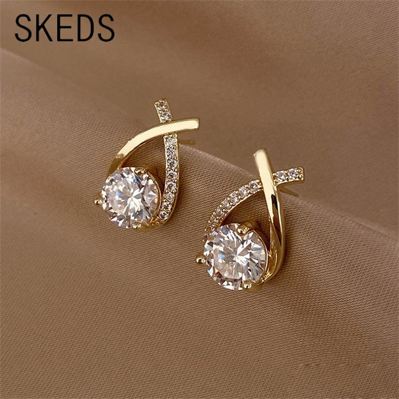 Elegant Crystal Cross Earrings for Women - Fishtail Lady Earrings